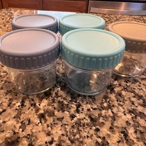 5 glass baby food 4oz toddler food container